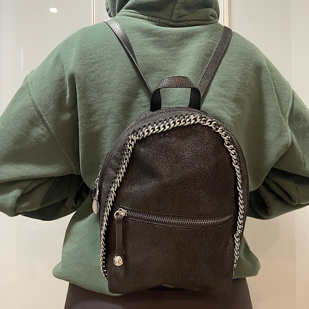 Stella McCartney Black Fabella Mini Backpack